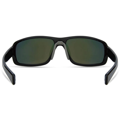 Madison Target Gloss Black Sunglasses - Fire Mirror Lens