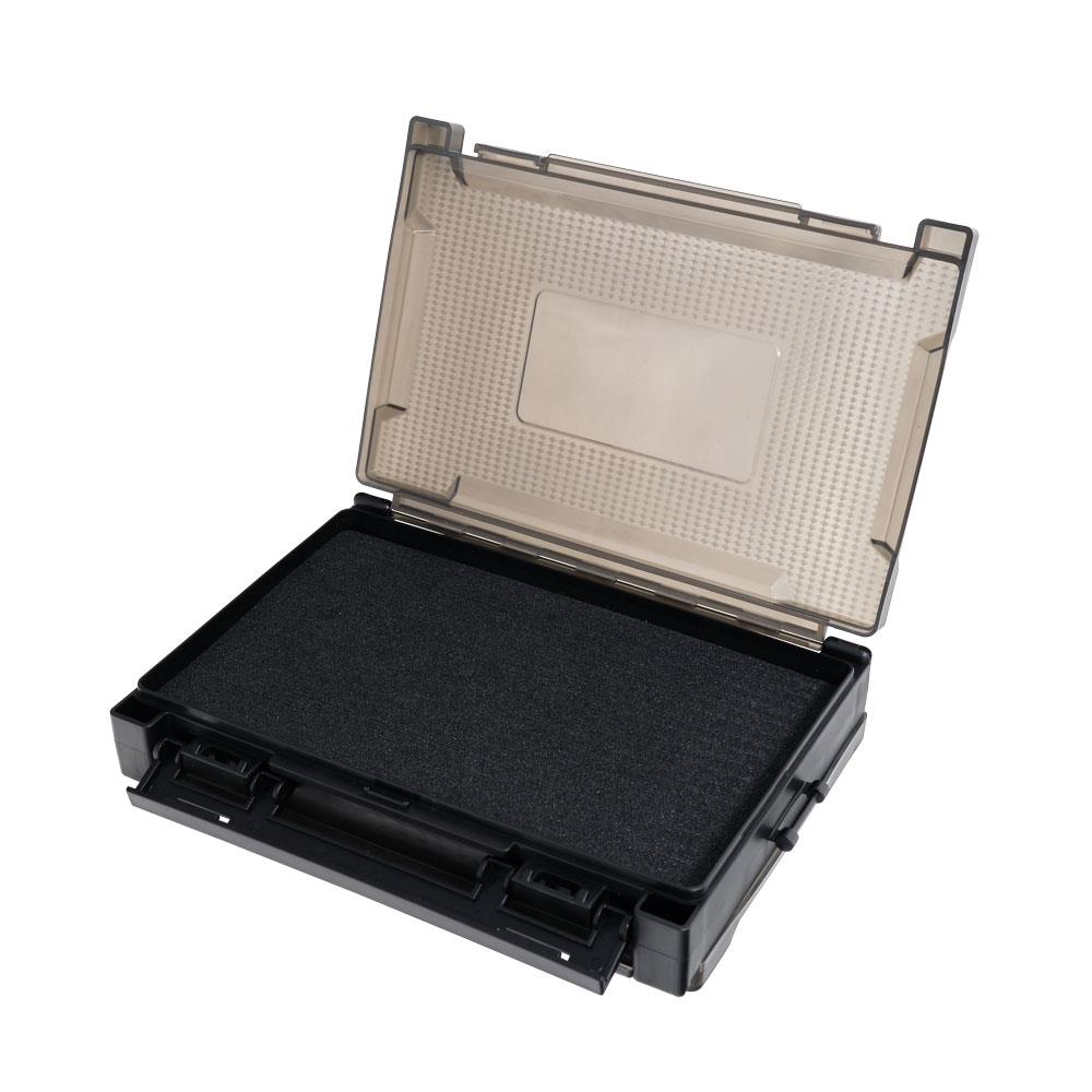 HTO Slit Foam & Compartment Lure Box 205x145x46mm Dividers Black