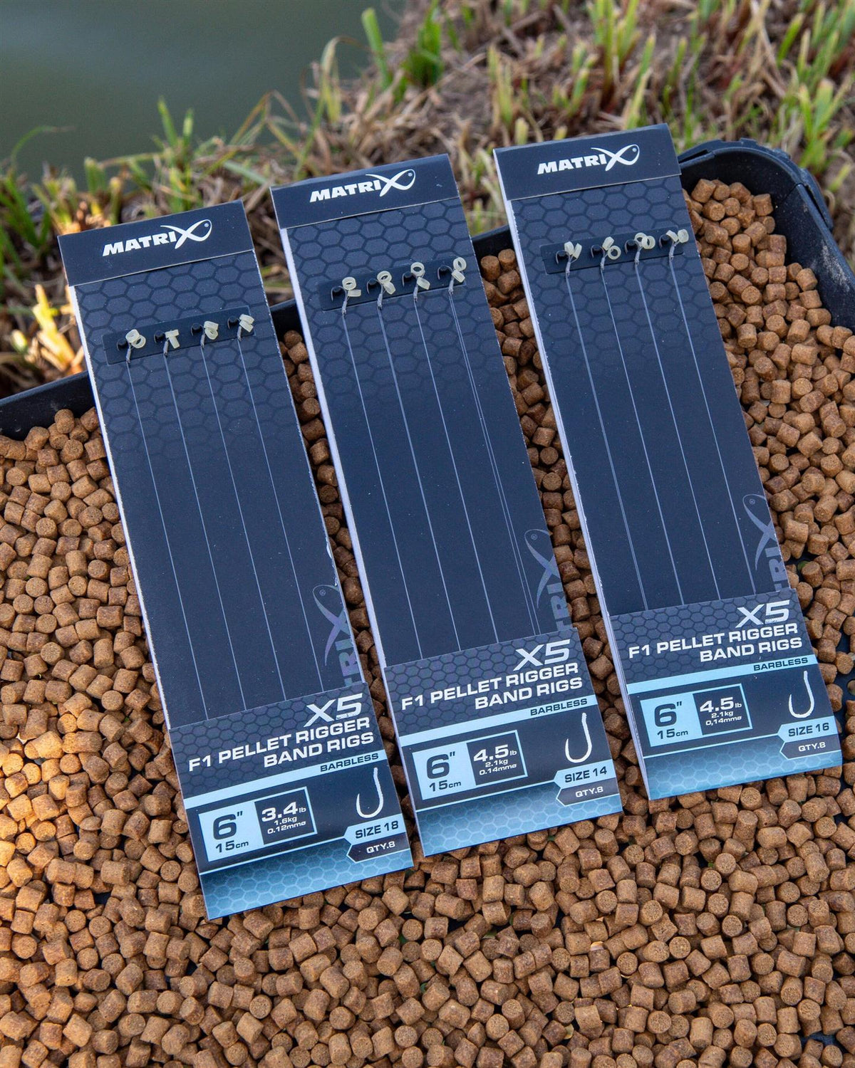 Matrix X5 F1 Pellet Rigger Band Rigs 15cm
