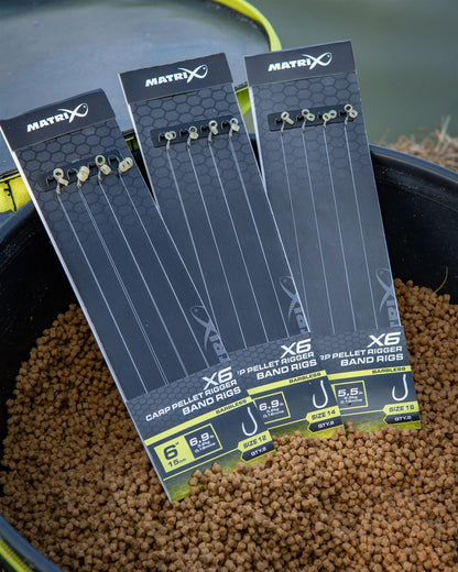 Matrix X6 Carp Pellet Rigger Band Rigs 15cm