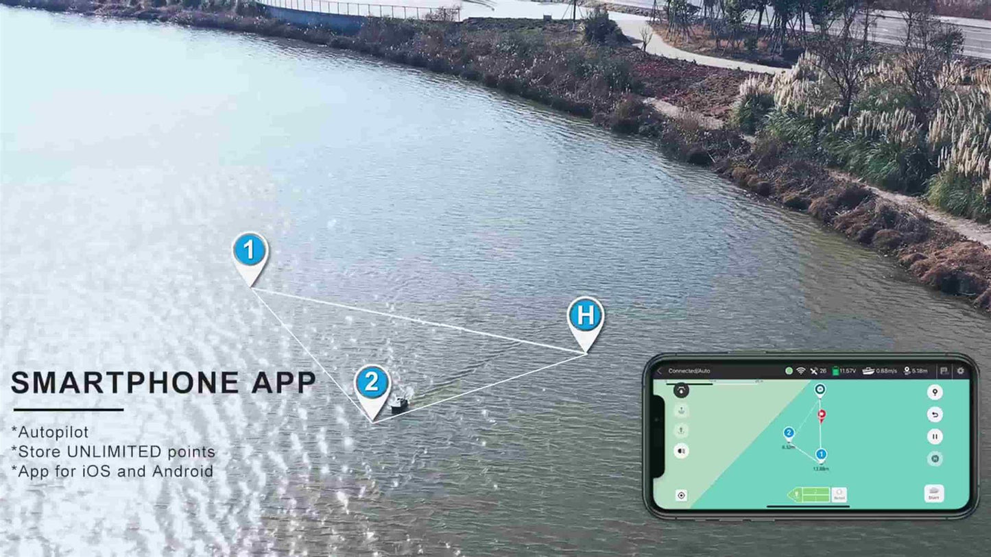 Rippton CatchX Black Samurai Bait Boat