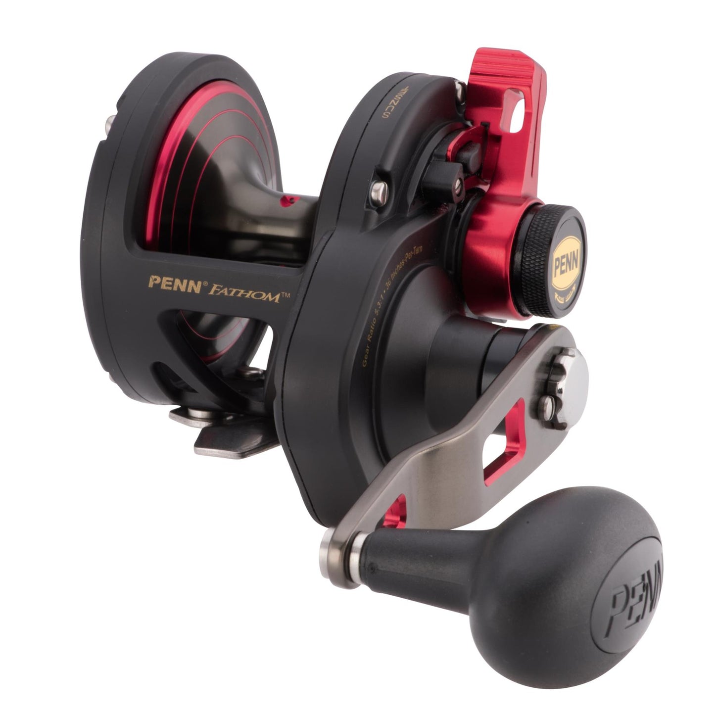 Penn Fathom 25-N Lever Drag Left Hand Red