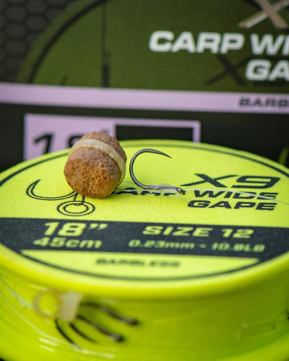 Matrix X9 Carp Wide Gape Band Rigs 45cm