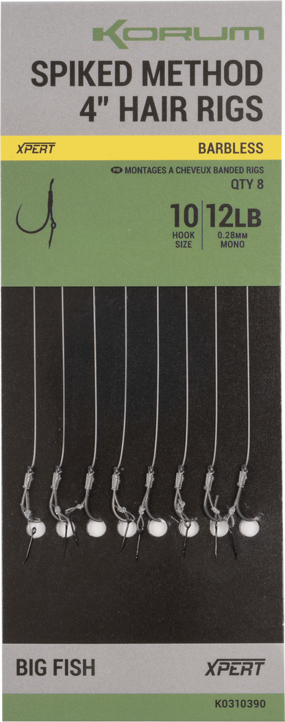 Korum Spiked Method Hair Rigs 4 inch