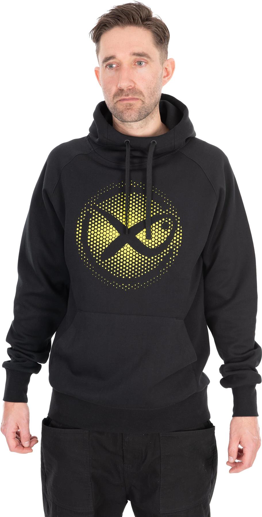 Matrix Large Fade Logo Hoody Black/Lime