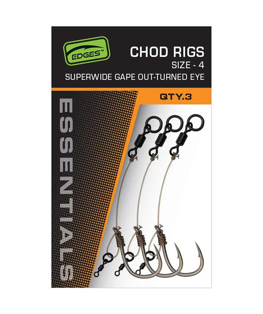 Fox Edges Essentials Chod Rig SuperWide Gape Out-Turned Eye