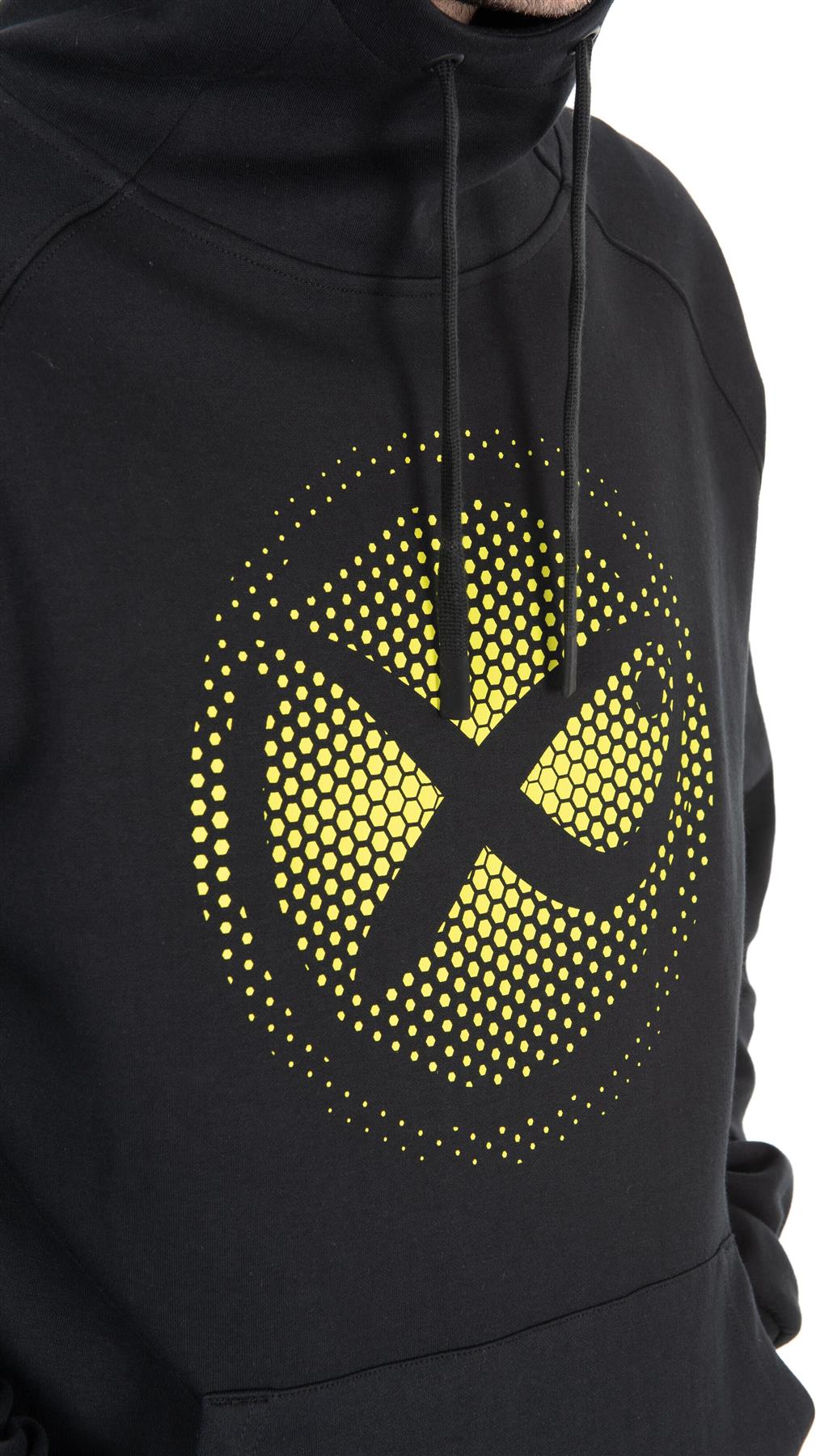 Matrix Large Fade Logo Hoody Black/Lime