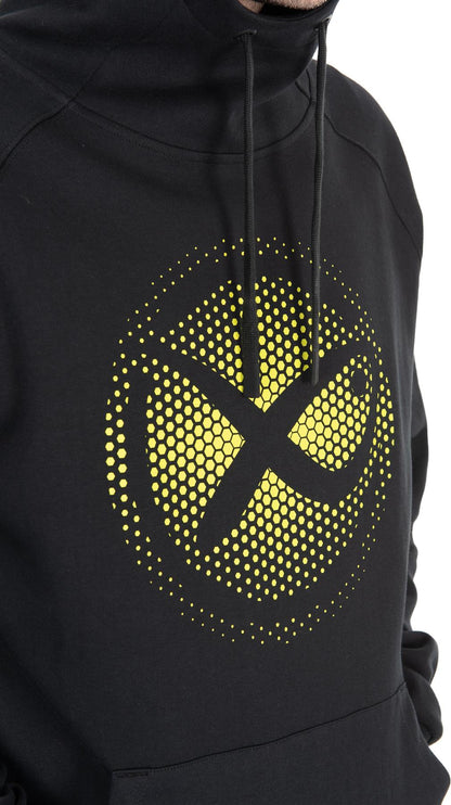 Matrix Large Fade Logo Hoody Black/Lime