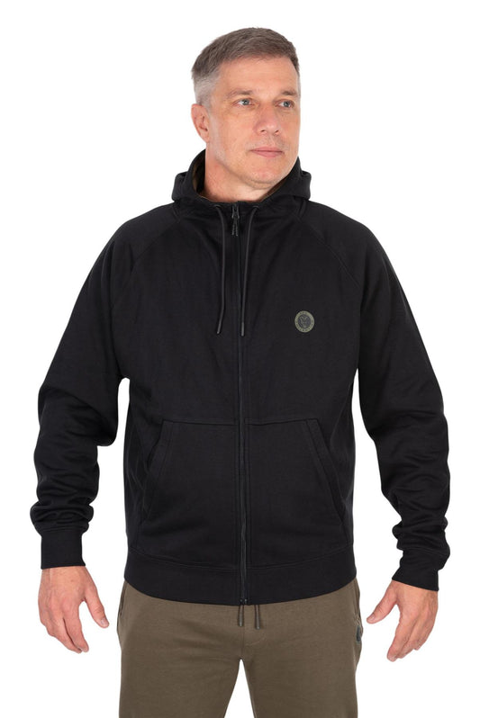 Fox Collection Zipped Hoody Black
