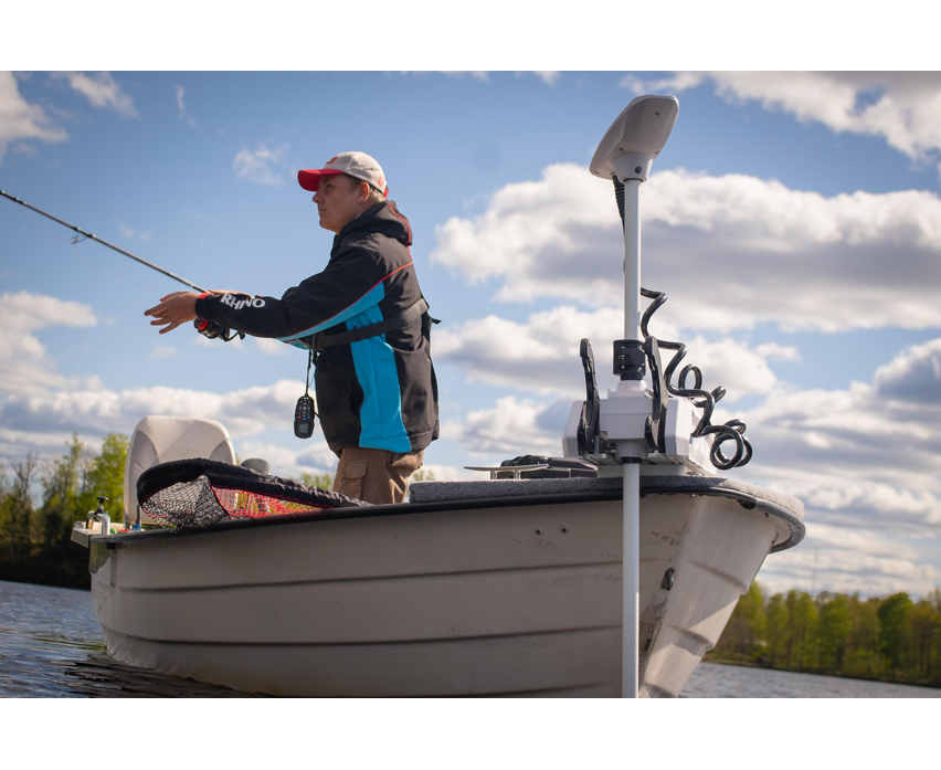 Rhino BMR GPS NxT 65 Longshaft 12V Electric Outboard Motor White