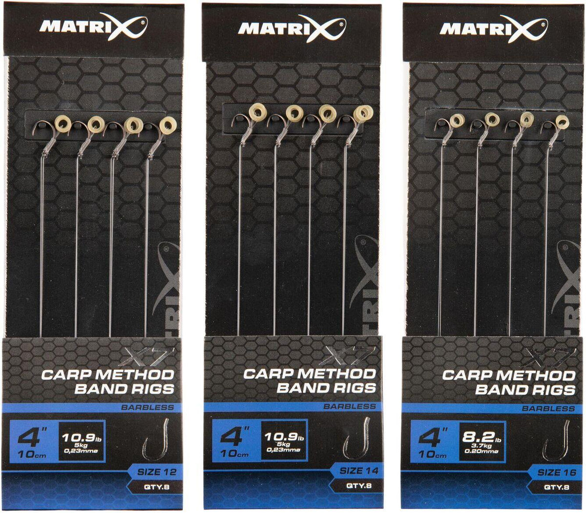 Matrix X7 Carp Method Band Rigs 10cm