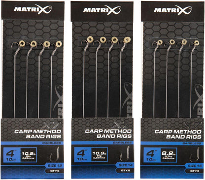 Matrix X7 Carp Method Band Rigs 10cm