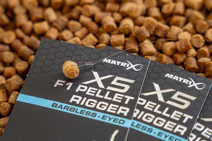 Matrix X5 F1 Pellet Rigger Hook - Eyed Barbless