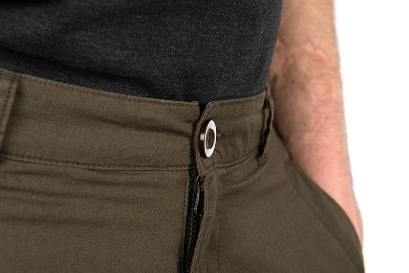 Fox Collection Light Weight Cargo Shorts Green & Black