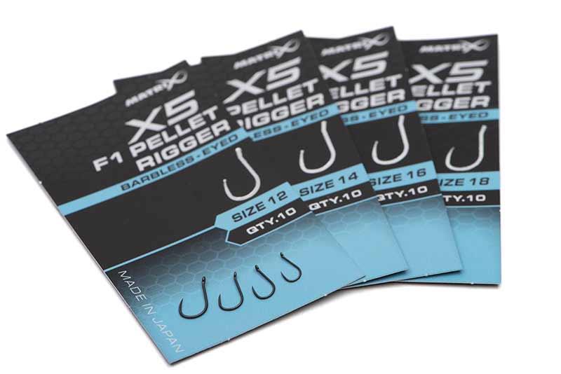 Matrix X5 F1 Pellet Rigger Hook - Eyed Barbless