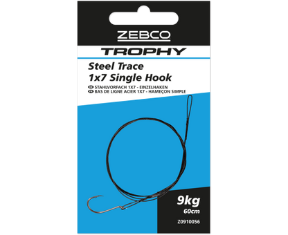 Zebco Trophy Steel Trace 1x7 Single Hook 60cm