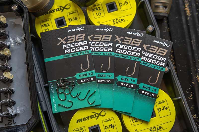 Matrix X3B Feeder Rigger Hook - Eyed Barbed