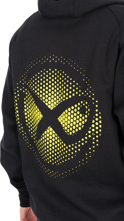 Matrix Large Fade Logo Hoody Black/Lime