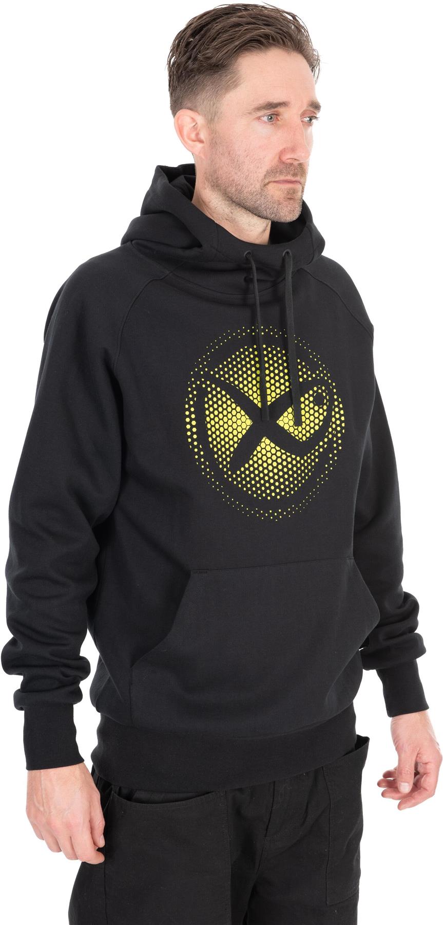 Matrix Large Fade Logo Hoody Black/Lime