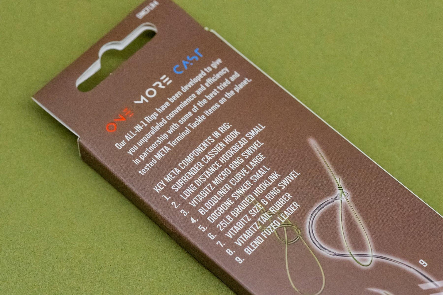 One More Cast All-In-1 Rig Fuzed Leader Solid Bag Rig Micro Barbed