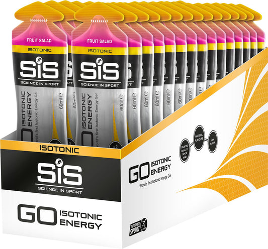 Science In Sport GO Isotonic Energy Gel - Fruit Salad 60 ml Tube - Box Of 30
