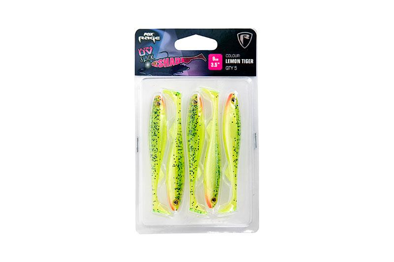Fox Rage Slick Shad Lemon Tiger Ultra UV 9cm