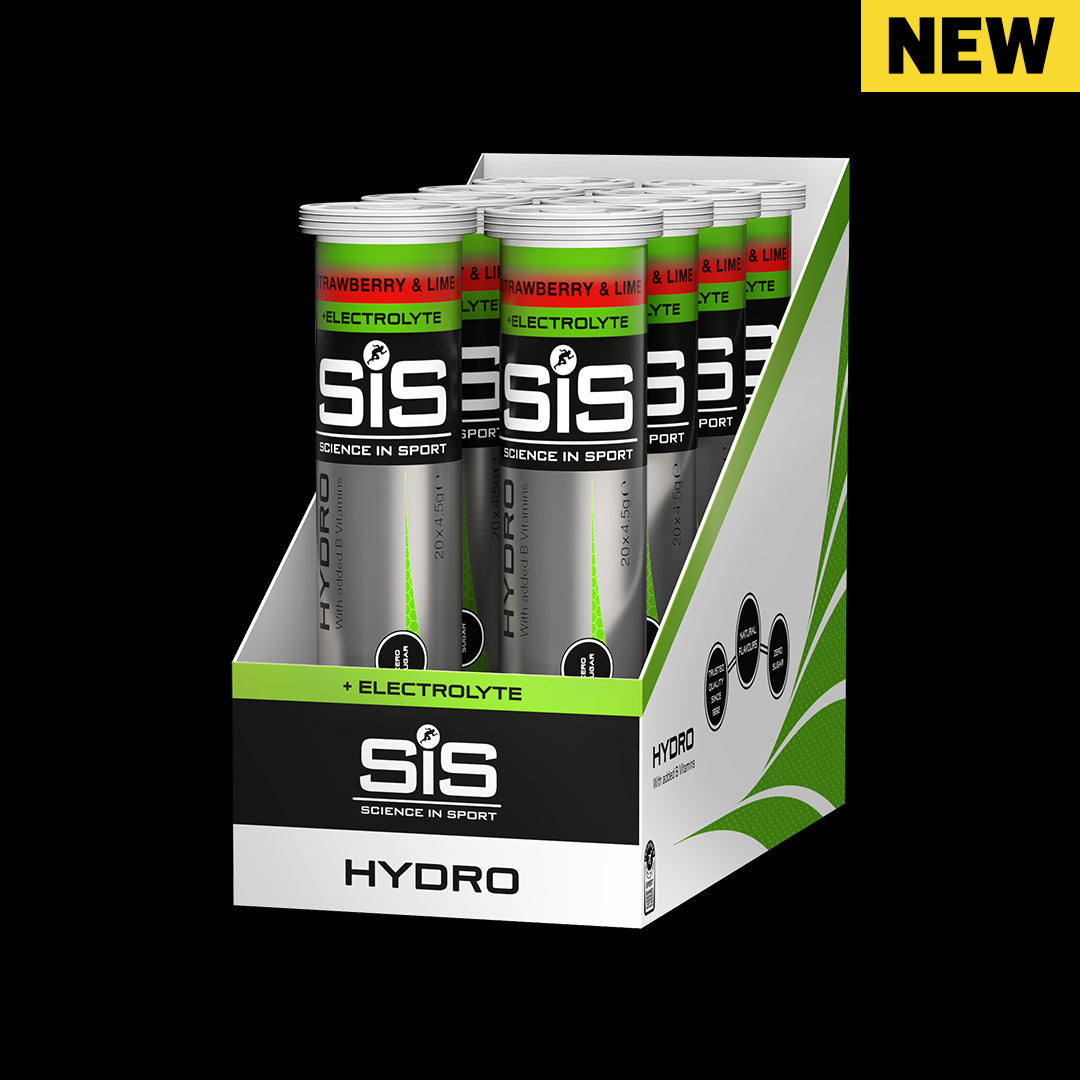 Science In Sport GO Hydro Tablet Strawberry & Lime Tube - 20 Tablets Per Tube 8 Tubes