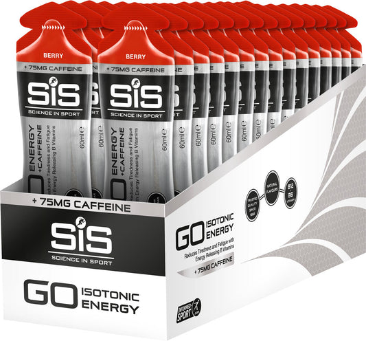 Science In Sport GO Energy + Caffeine Gel Berry 60 ml Tube - Box of 30