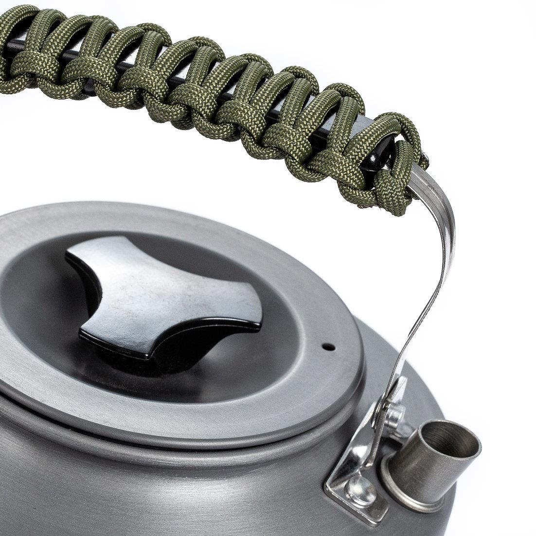CarpLife Rapid Boil Kettle 1.1L - Olive Paracord