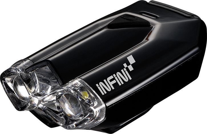 Infini Lava super bright micro USB front light with QR bracket Black