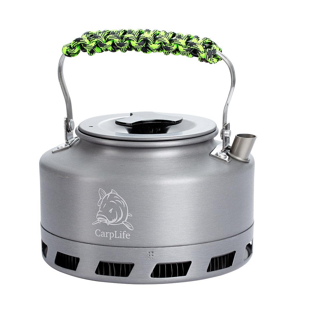CarpLife Rapid Boil Kettle 1.1L - Neon & Black Paracord