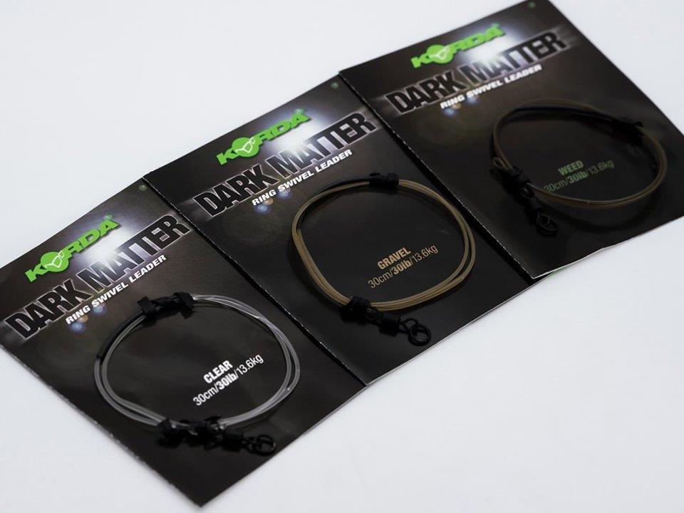 Korda Dark Matter Ring Swivel Leader 30cm Gravel