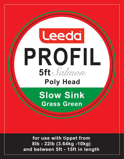 Leeda Polyhead Salmon 5ft Slow Sinking 1.5IPS