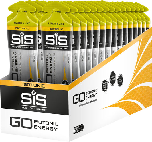 Science In Sport GO Isotonic Energy Gel - Lemon / Lime  60 ml Tube - Box Of 30